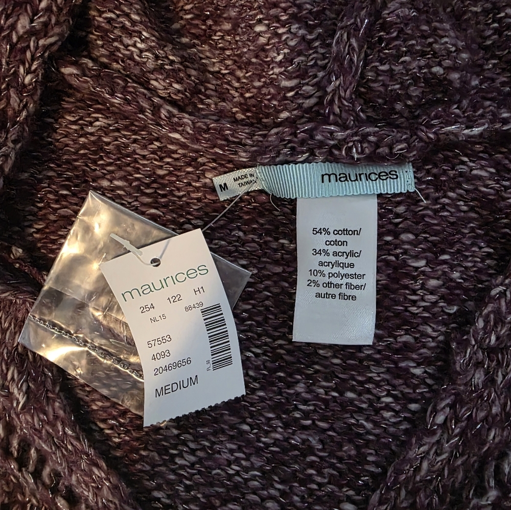 Women's Purple Hooded Sweater - Picture 4 of 4